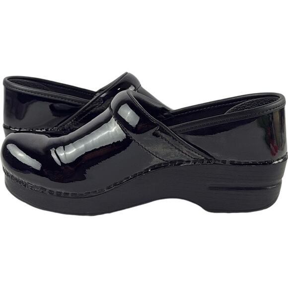 Dansko Women's Professional Petrol Patent Leather Clog Size 37 - Picture 4 of 10